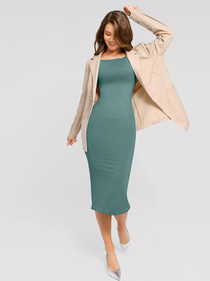 Eco-Friendly Seamless Short-Sleeve Outerwear Dress