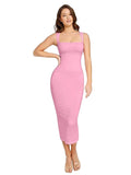 Women Eco-friendly Seamless 360° Waist Control Spaghetti Strap Suspender Long Skirt