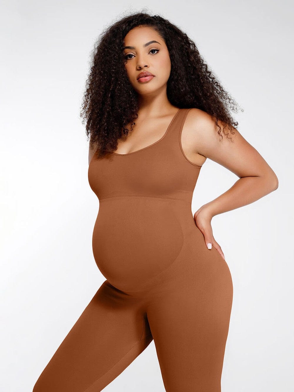 Eco-Friendly Seamless Maternity Support Jumpsuit