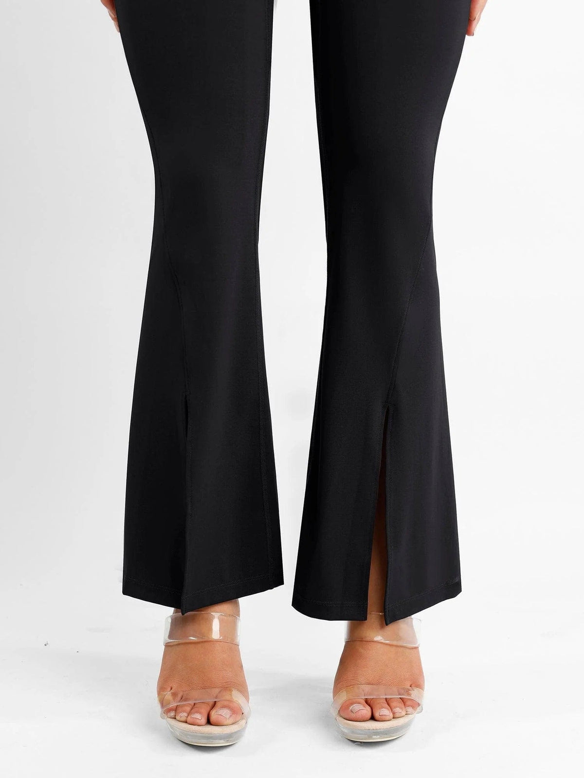 High-Rise Tummy Control Split-Hem Flared Shaping Pants