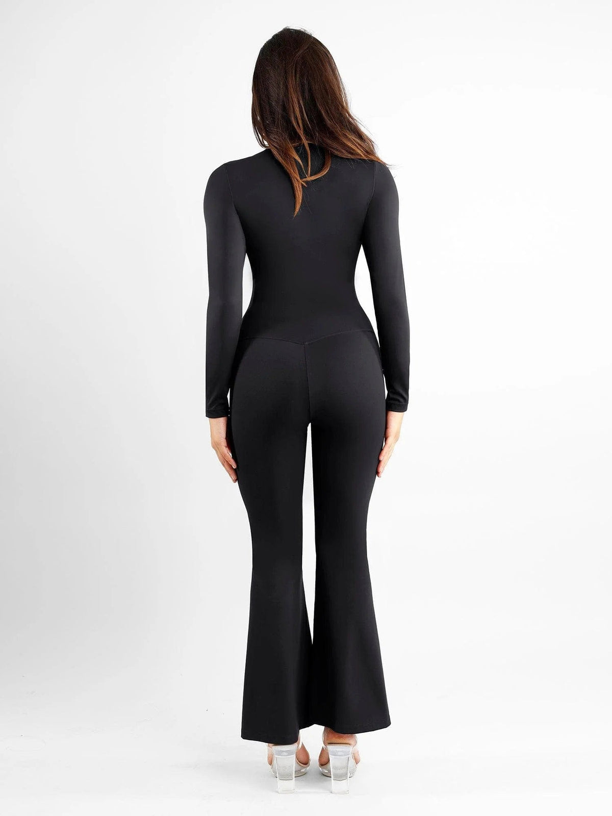 High-Rise Tummy Control Split-Hem Flared Shaping Pants