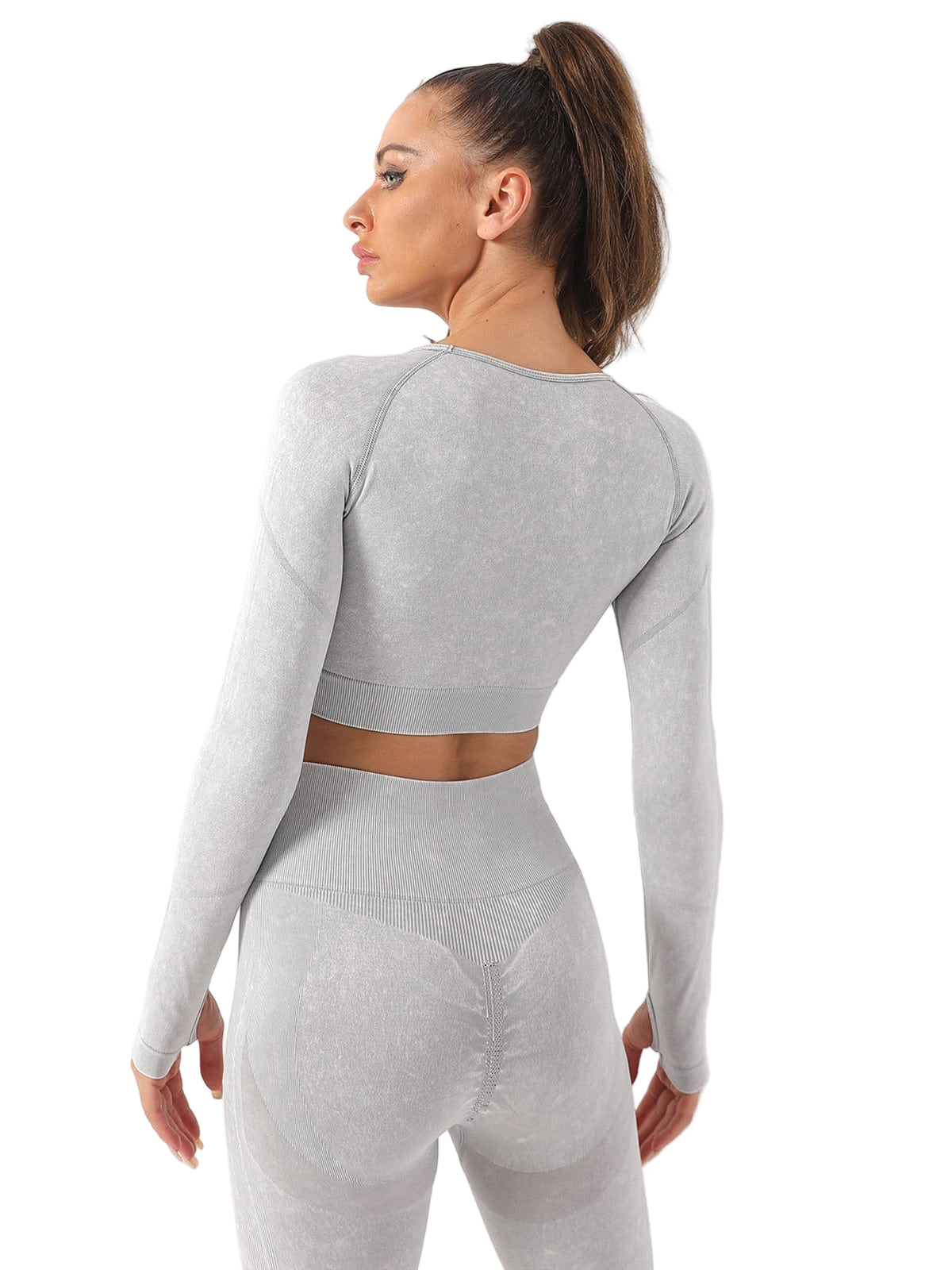 Wholesale New Fashion 2 Piece High Waist Butt Lifter Yoga Set Breathable Wicking Activewear