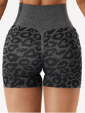 Wholesale Seamless Leopard Print Slim Yoga Shorts