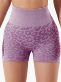 Wholesale Seamless Leopard Print Slim Yoga Shorts
