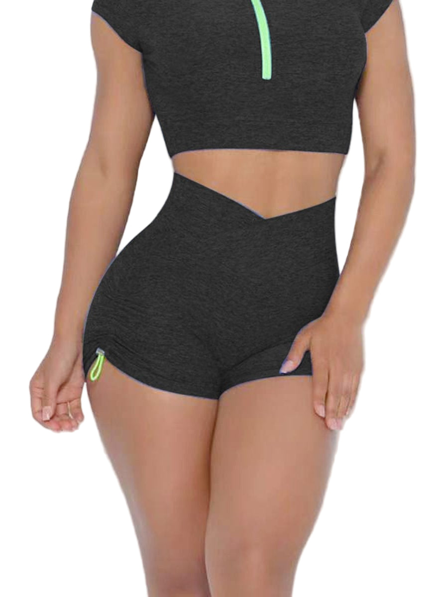 Wholesale Female Tight Ass Seamless V-cut Yoga Shorts