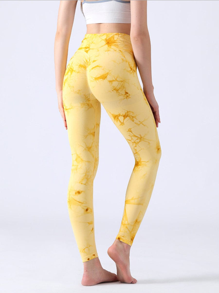 Wholesale Tie Dye Soft Workout Tights Seamless Hip Leggings Yoga Pants Gym Leggings