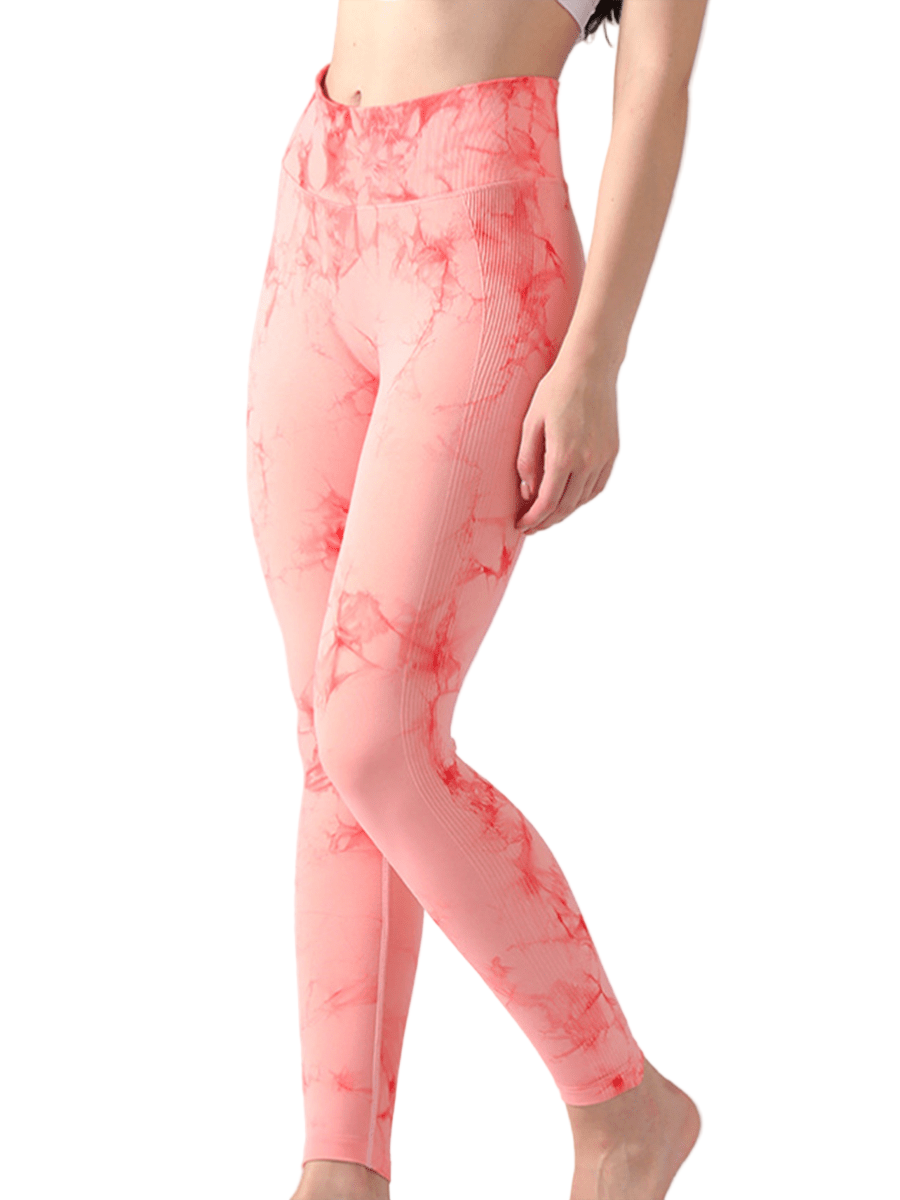 Wholesale Tie Dye Soft Workout Tights Seamless Hip Leggings Yoga Pants Gym Leggings