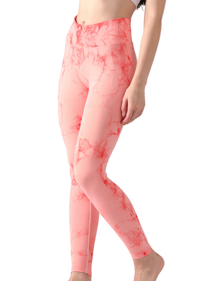 Wholesale Tie Dye Soft Workout Tights Seamless Hip Leggings Yoga Pants Gym Leggings