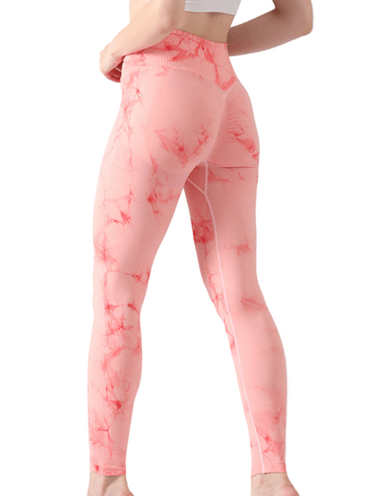 Wholesale Tie Dye Soft Workout Tights Seamless Hip Leggings Yoga Pants Gym Leggings