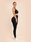 Wholesale Seamless Gym Top Sports Yoga Leggings Set