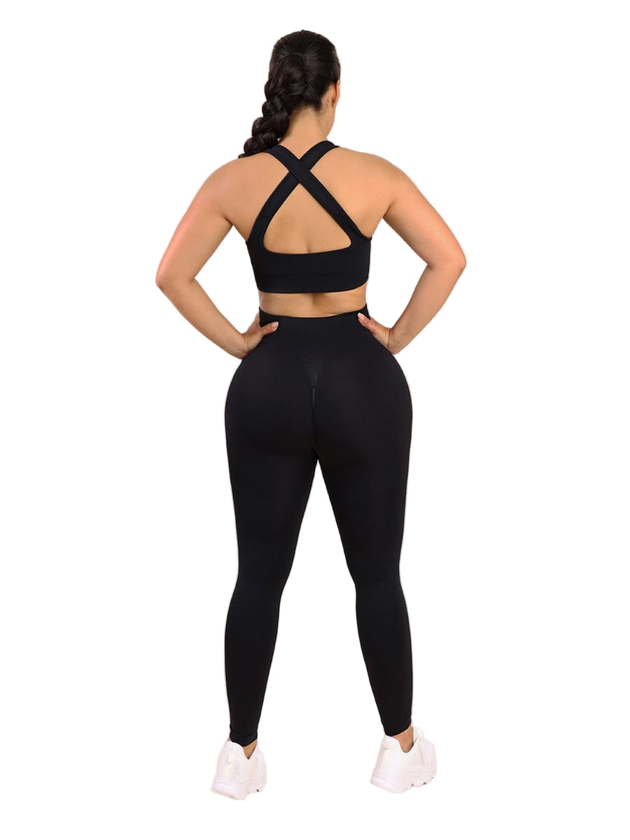 Wholesale Seamless Gym Top Sports Yoga Leggings Set