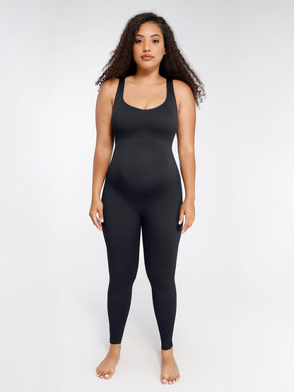 Eco-Friendly Seamless Maternity Support Jumpsuit