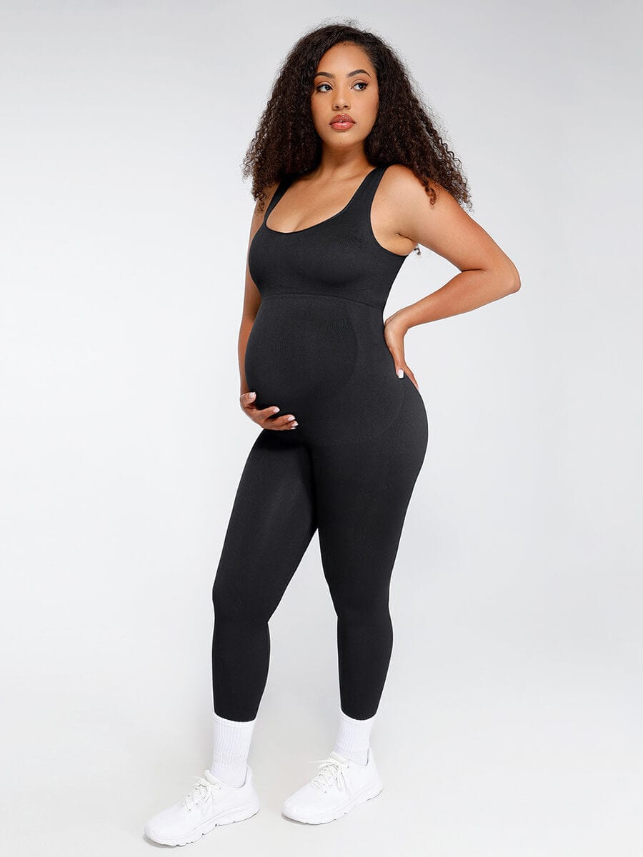 Eco-Friendly Seamless Maternity Support Jumpsuit