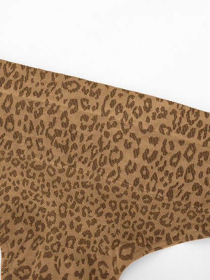 Leopard-Print Seamless Tummy Control Briefs