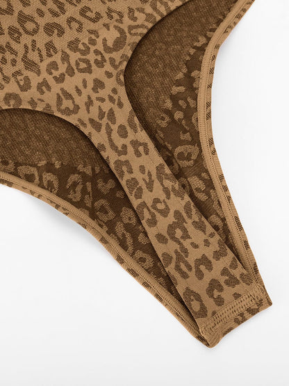 Leopard-Print Seamless Tummy Control Briefs