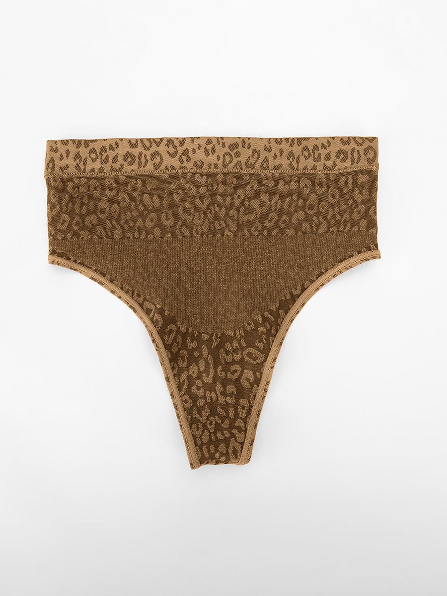 Leopard-Print Seamless Tummy Control Briefs