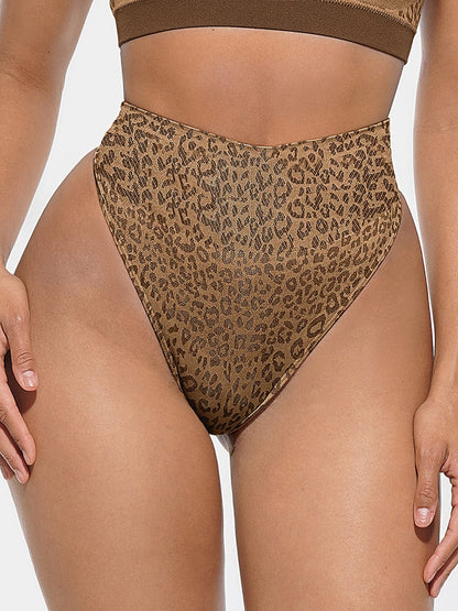Leopard-Print Seamless Tummy Control Briefs