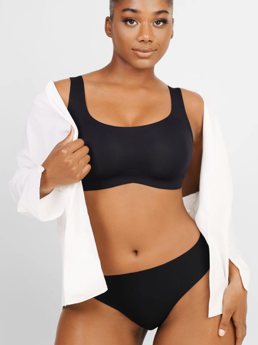 Seamless Comfort Support Bra with Drop-Glue Design
