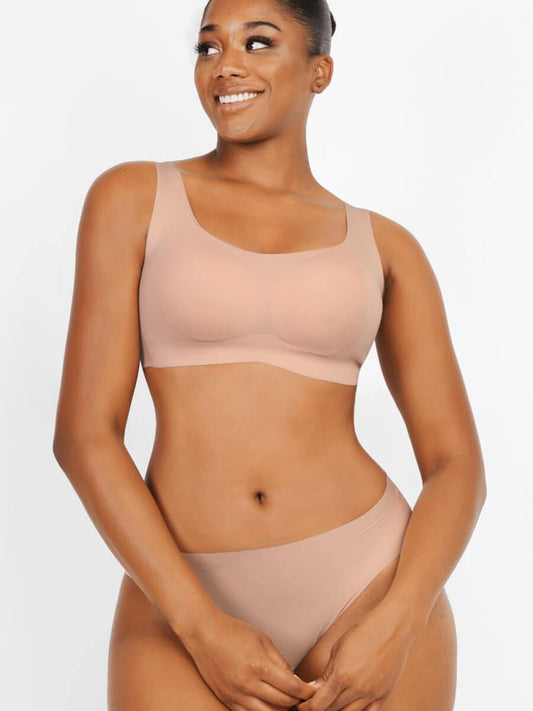 Seamless Comfort Support Bra with Drop-Glue Design