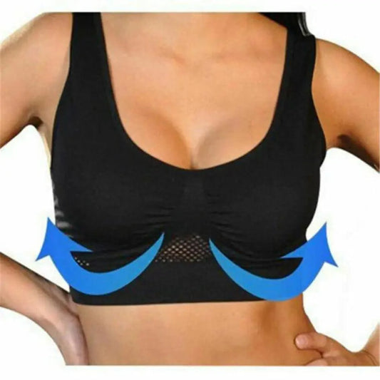 Vintage Style Comfortable Aire Bra Posture Corrector Lift Up Bra For Women Breathable Yoga Underwear Shockproof Sports Bra