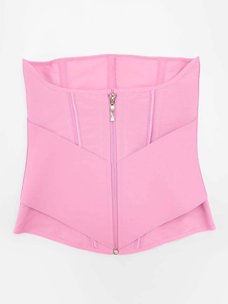 11-Steel-Bone Front-Zip Tummy Control Waist Trainer Vest