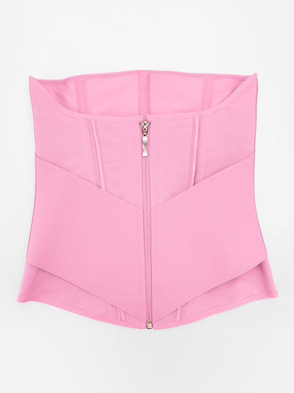 11-Steel-Bone Front-Zip Tummy Control Waist Trainer Vest