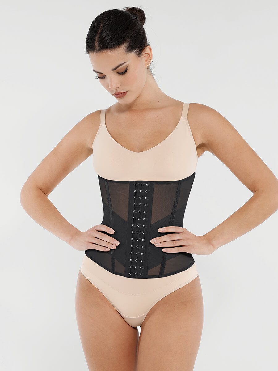 7-Steel-Bone Breathable Mesh Waist Trainer