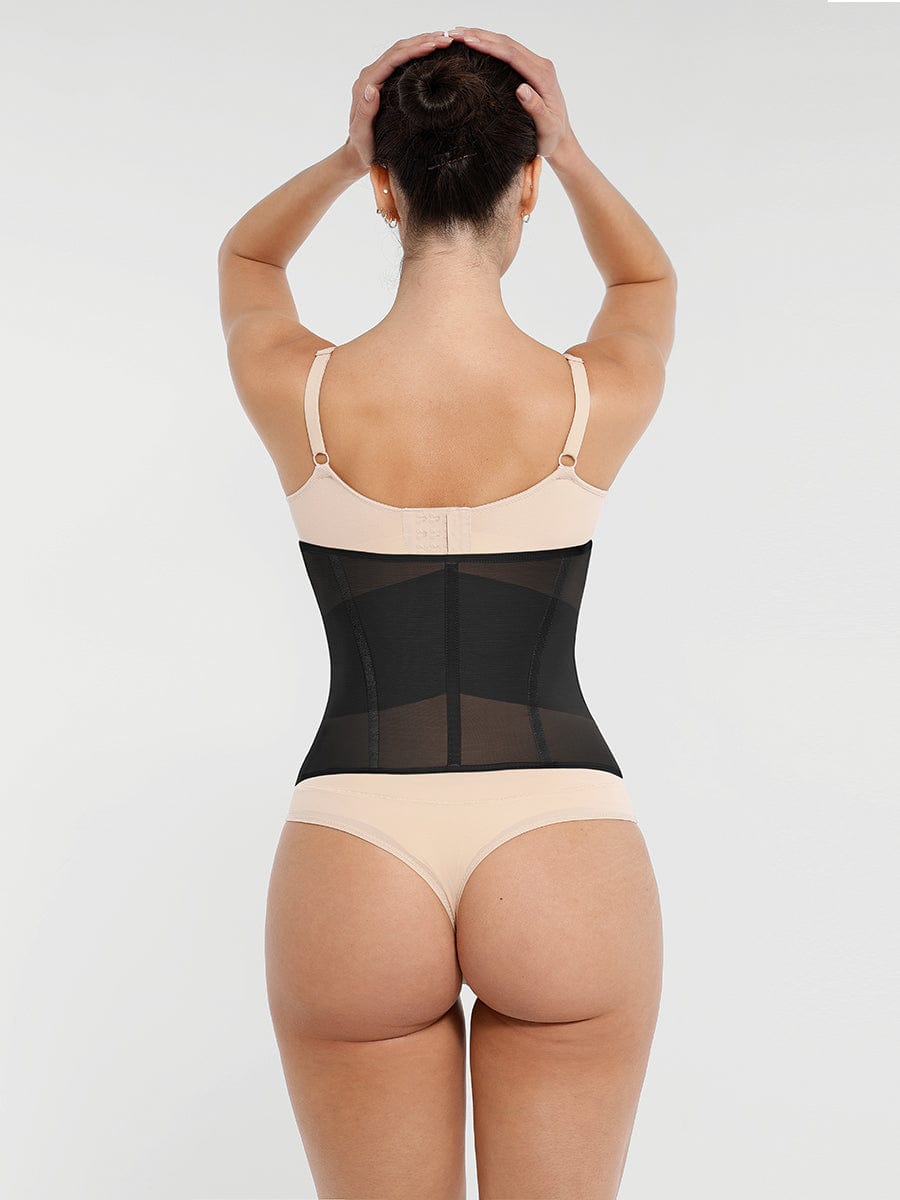 7-Steel-Bone Breathable Mesh Waist Trainer