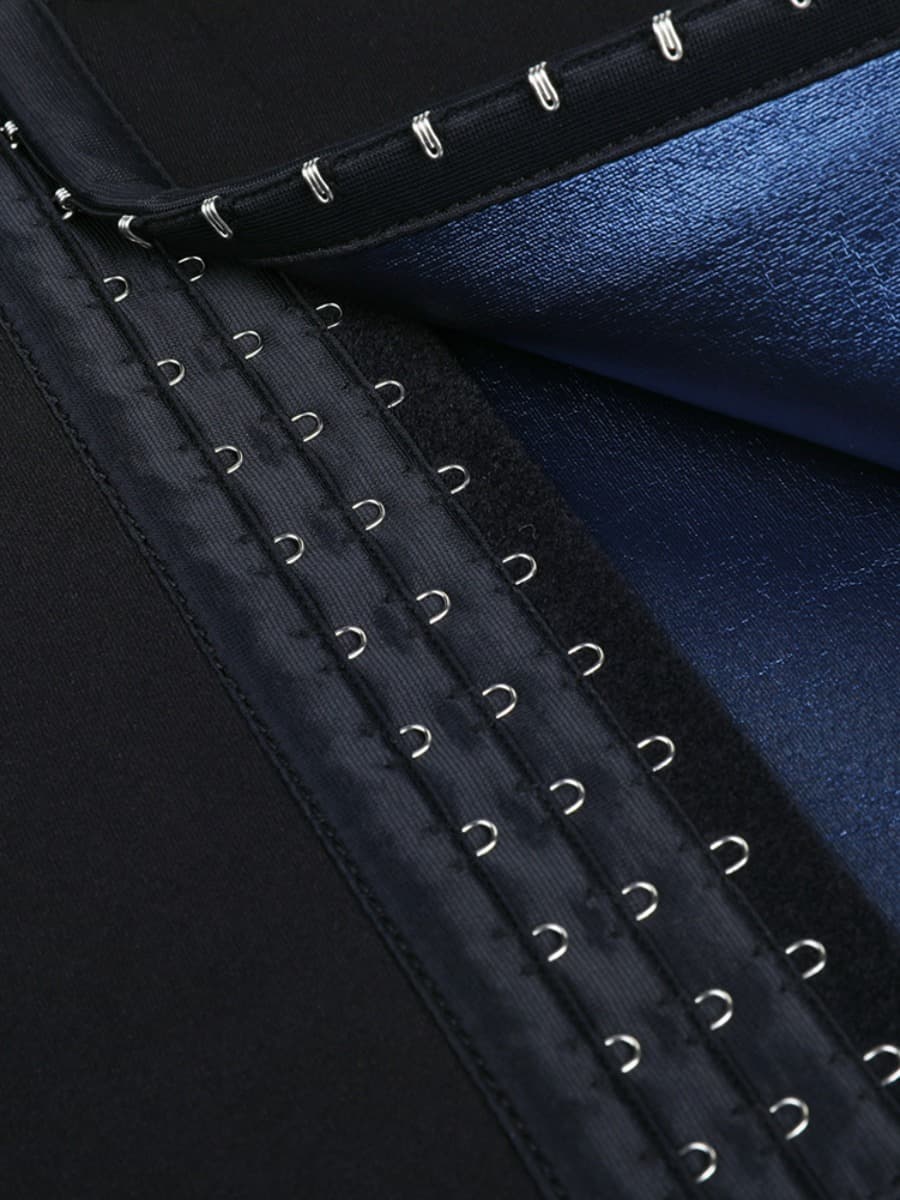 Dark Blue Neoprene High-Rise 3-Row Hook Shaping Leggings