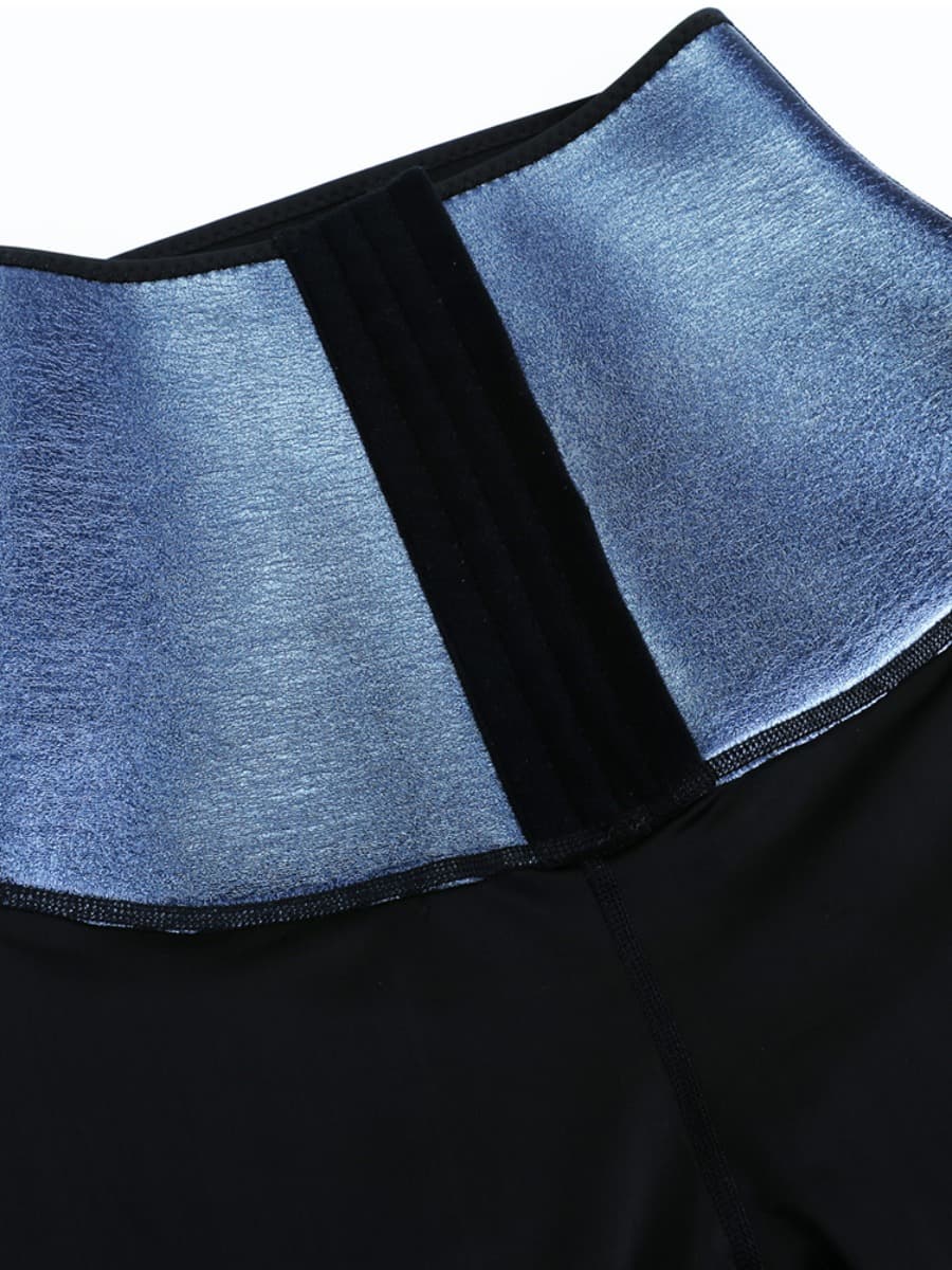 Dark Blue Neoprene High-Rise 3-Row Hook Shaping Leggings