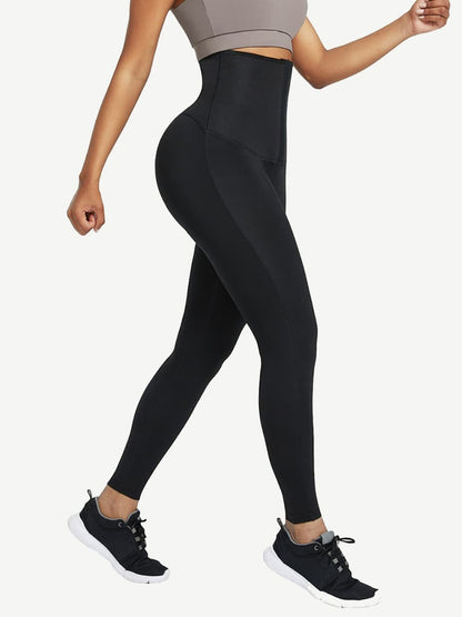 Dark Blue Neoprene High-Rise 3-Row Hook Shaping Leggings
