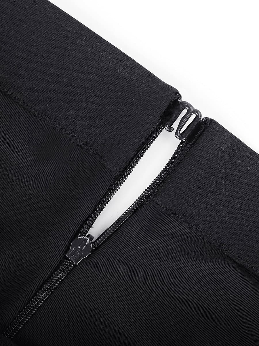 Waist-Trimming Straight-Leg Pants with Built-In Shaping Shorts