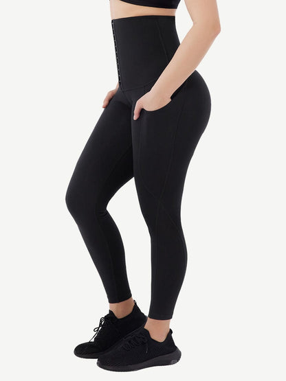 Sports Tummy Control Leg-Shaping Pants with Pockets