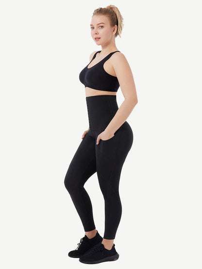 Sports Tummy Control Leg-Shaping Pants with Pockets