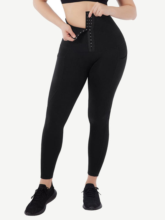 Sports Tummy Control Leg-Shaping Pants with Pockets