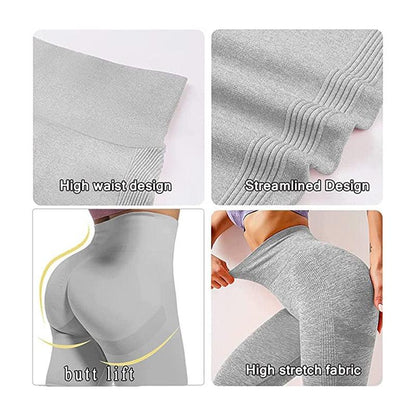 Women High Waist Leggings Female Gym Workout Legging Seamless Leggings Women Push Up Sport Girls Tight Bottom Lift Leggings Yoga Pants Fitness Fashion Push Up Seamless Leggings Breathable Workout Pants