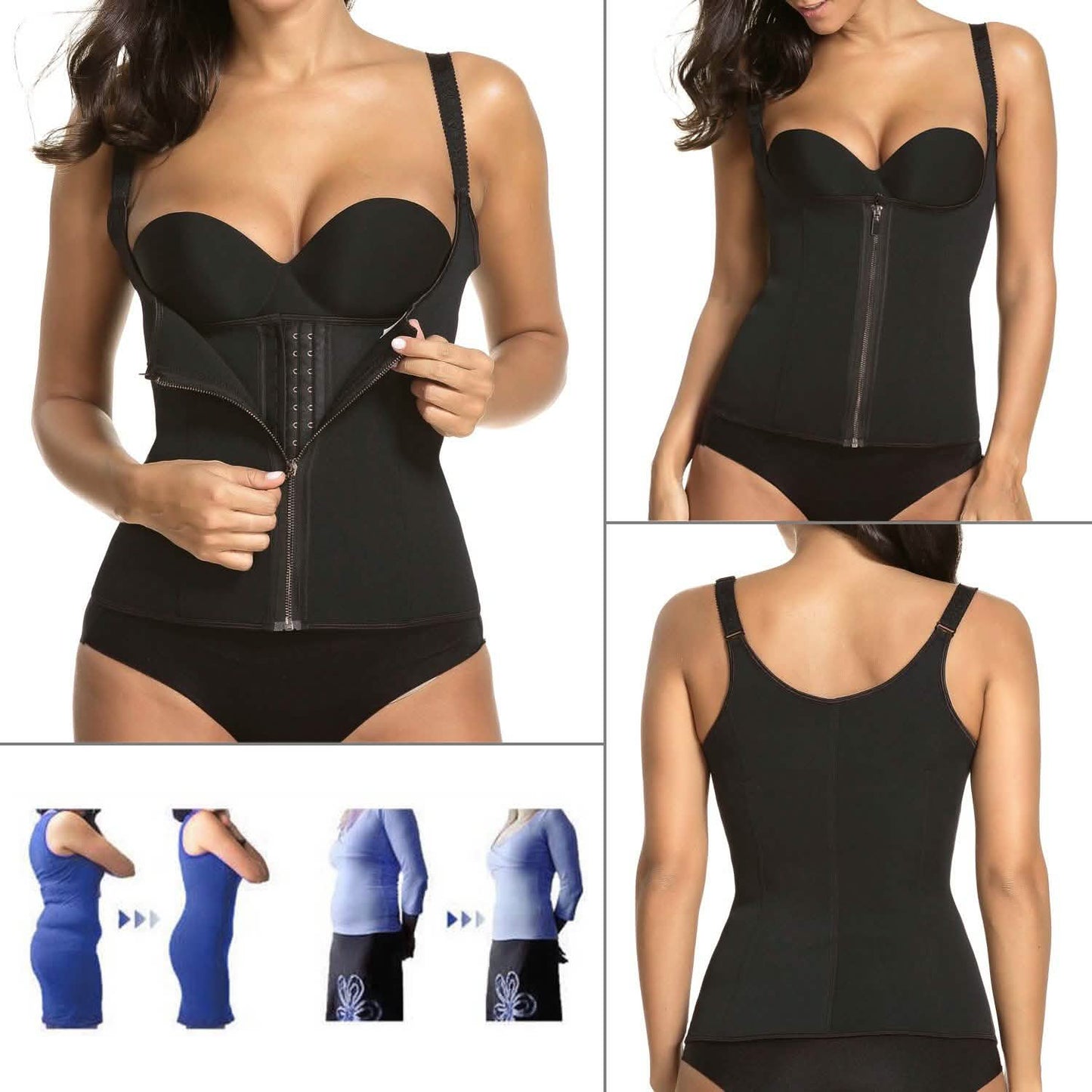 Zippered Waist Trainer Corset